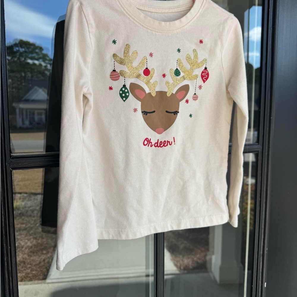 Oh Deer Kids Long Sleeve Shirt - Cream